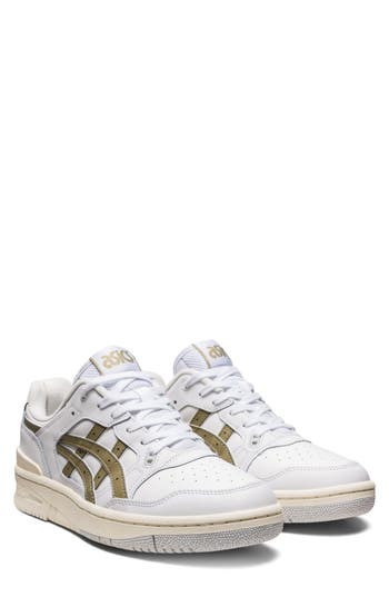 Asics ® Ex89 Basketball Shoe In White/safari Khaki