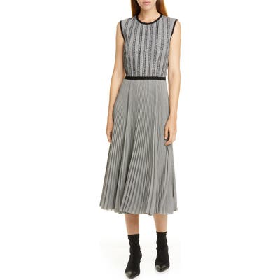 Jason Wu Plaid Midi Dress, Black