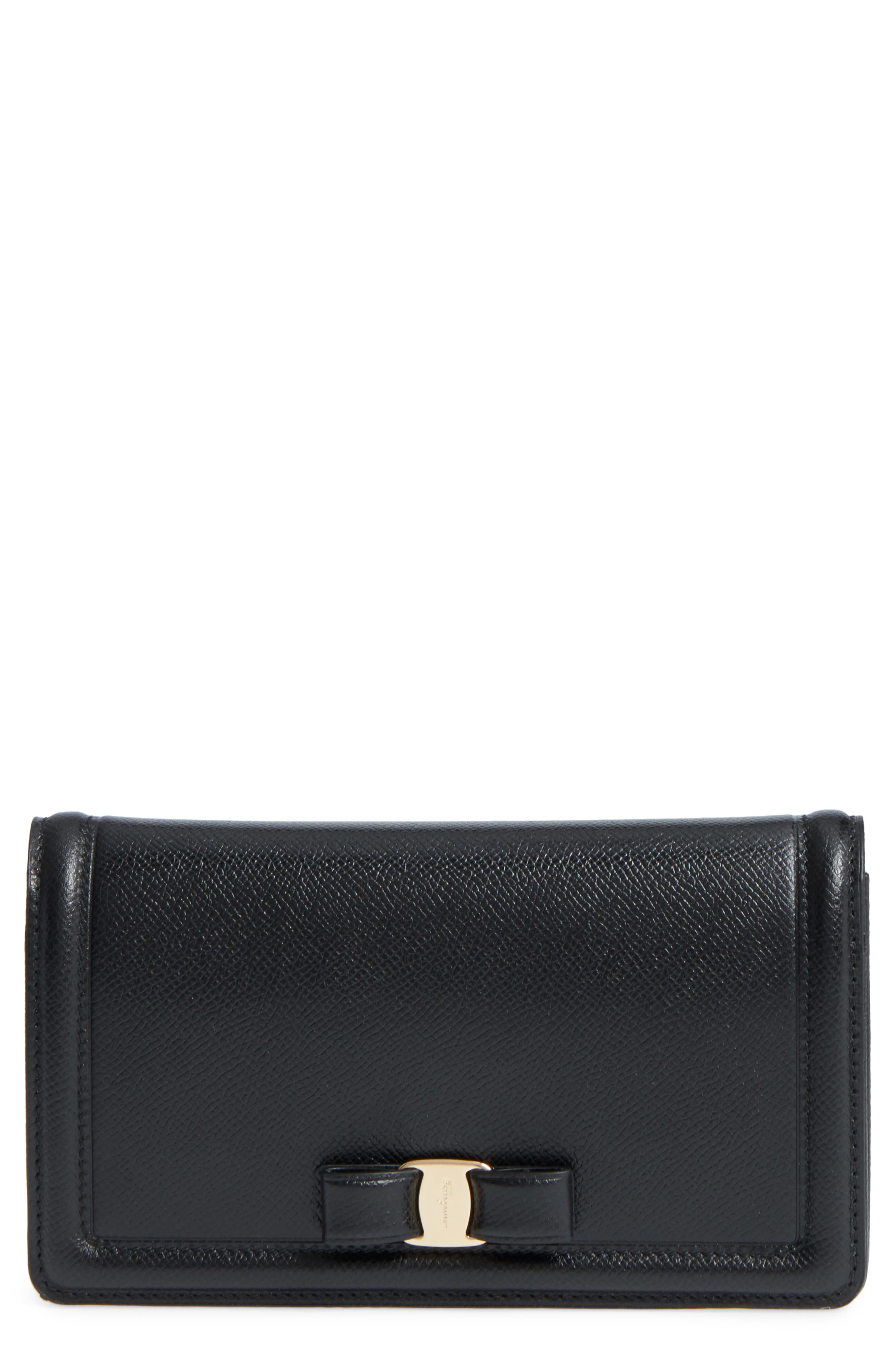 Salvatore Ferragamo Vara Leather Wallet on a Chain | Nordstrom