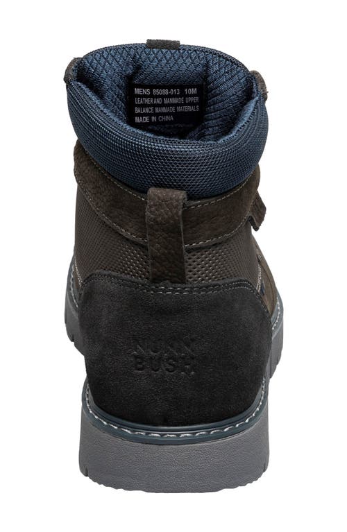 Nunn Bush Karnak Water Resistant Plain Toe Boot In Charcoal