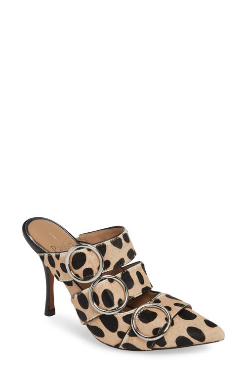 Linea Paolo Upton Strappy Mule in Tan/Black Calf Hair at Nordstrom, Size 6