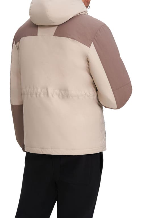 Noize Sylas Colorblock Jacket In Oat/leafless