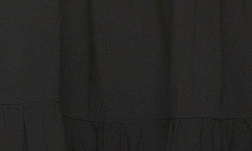 Felina Isabella Tiered Challis Nightgown In Black