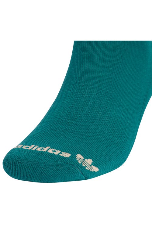 Shop Adidas Originals Energy Assorted 3-pack Crew Socks In Teal/beige/wonder White