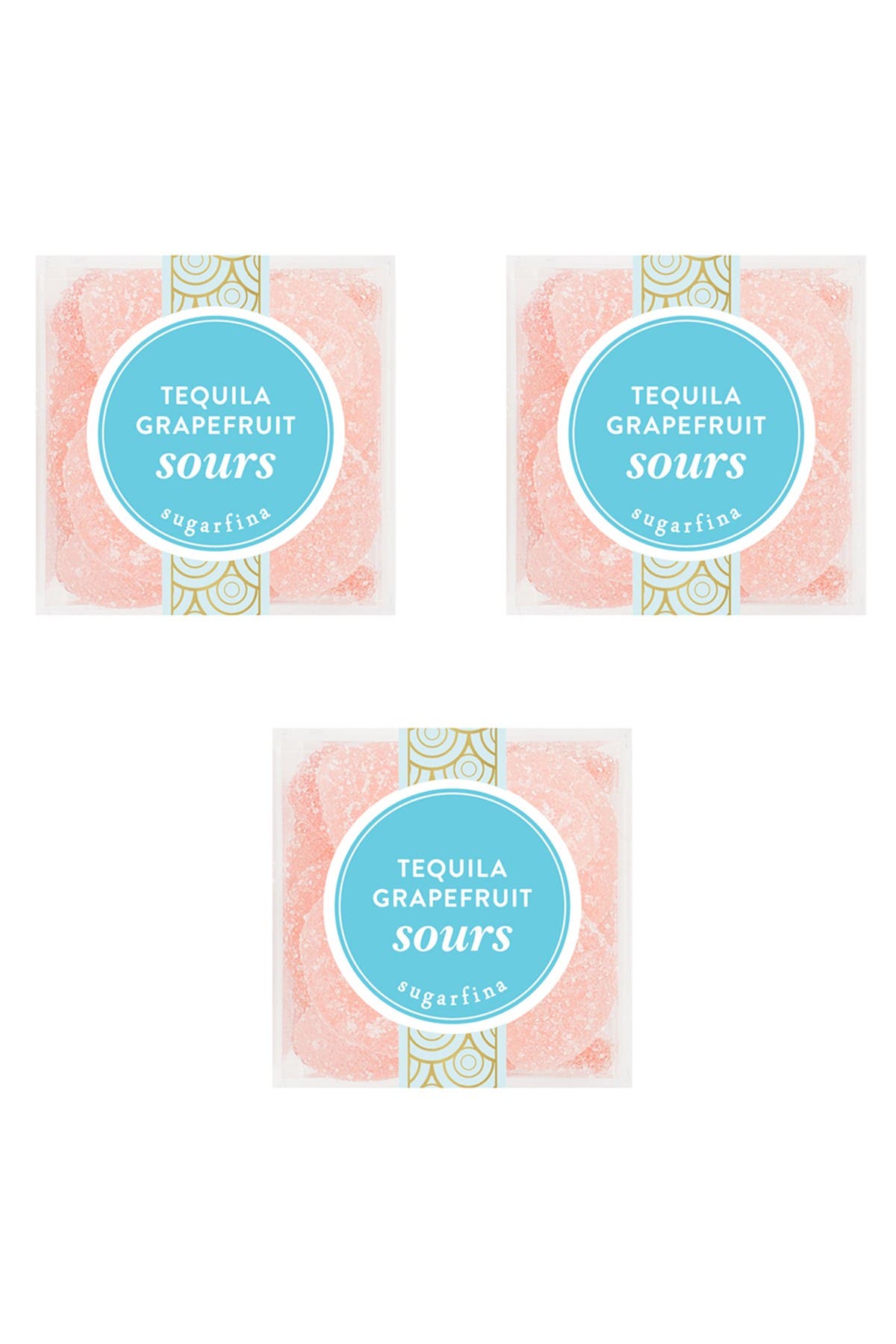 Sugarfina Tequila Grapefruit Sours, Small Cube 4-piece Candy Set In N/a