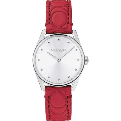 Coach Preston Leather Strap Watch, 2m