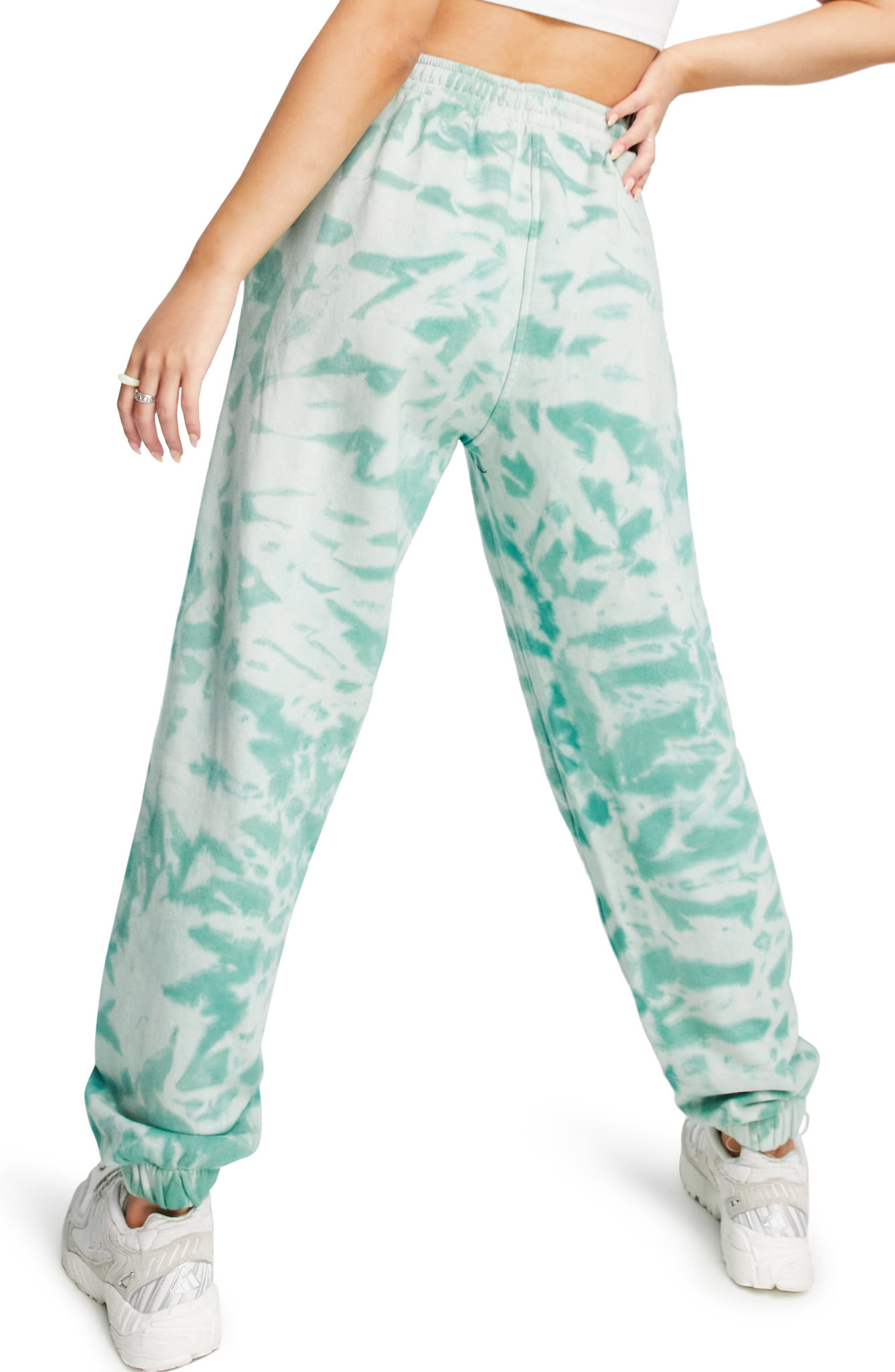 Topshop Tie Dye Cotton Blend Joggers 