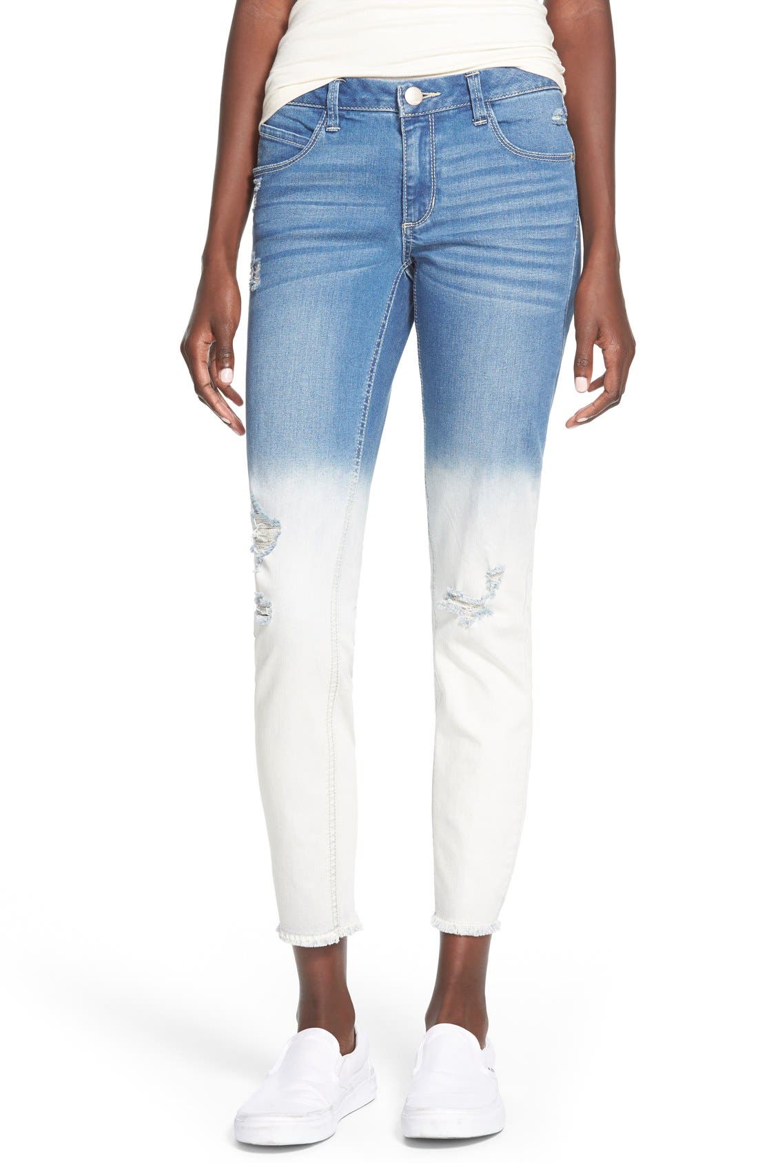Generra Dip Bleached Destroyed Skinny Jeans Nordstrom