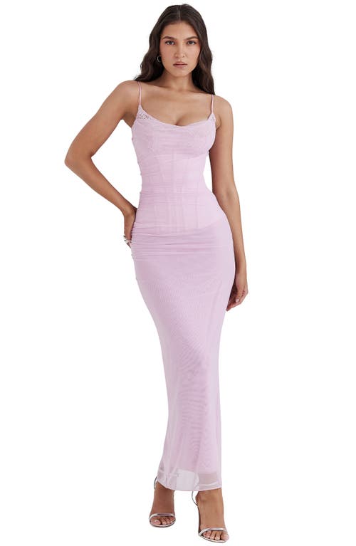 HOUSE OF CB HOUSE OF CB NALINI MESH CORSET GOWN 