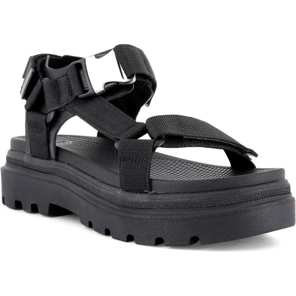 Palladium Pallacruise Platform Sandal In Black/black