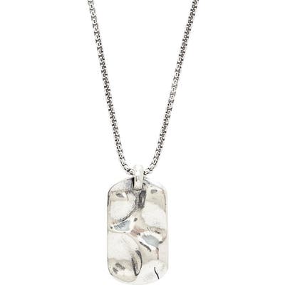 Degs & Sal Hammered Dog Tag Necklace