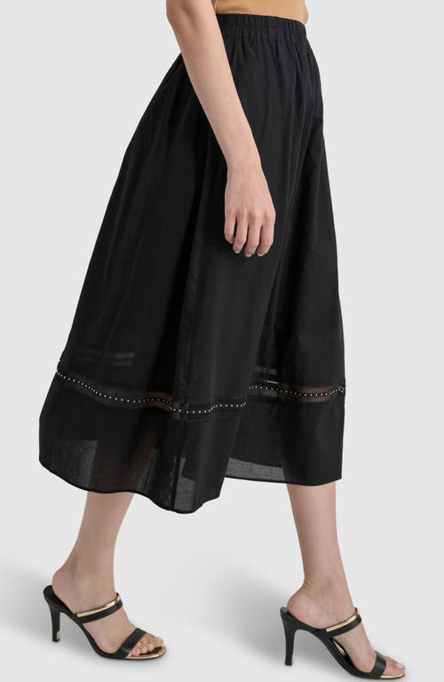 Shop Dkny Cotton Voile A-line Skirt In Black