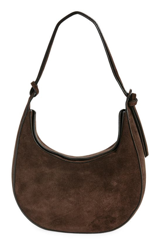 Shop Reformation Medium Rosetta Shoulder Bag In Boss Suede