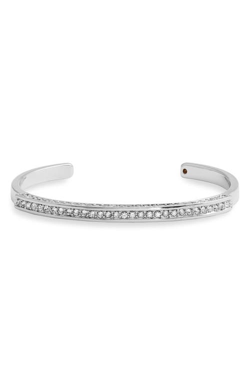 Shop Nordstrom Pavé Crystal Cuff Bracelet In Clear- Rhodium