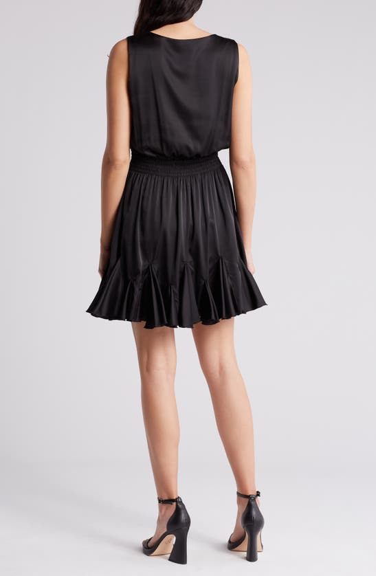 Shop Love By Design Camilla Sleeveless Wrap Mini Dress In Black