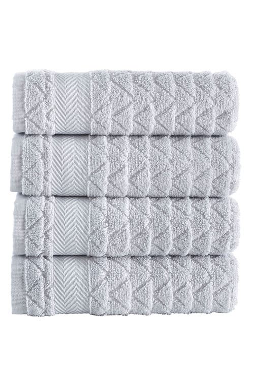 Brooks Brothers Herringbone Wash Towels In Silver