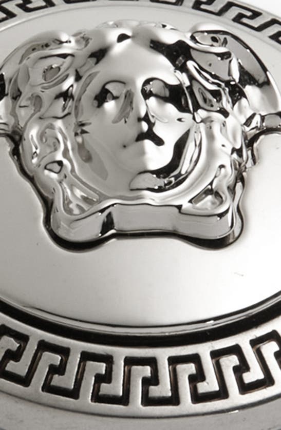 Shop Versace Medusa Bow Clip In 1e01p-silveralladium