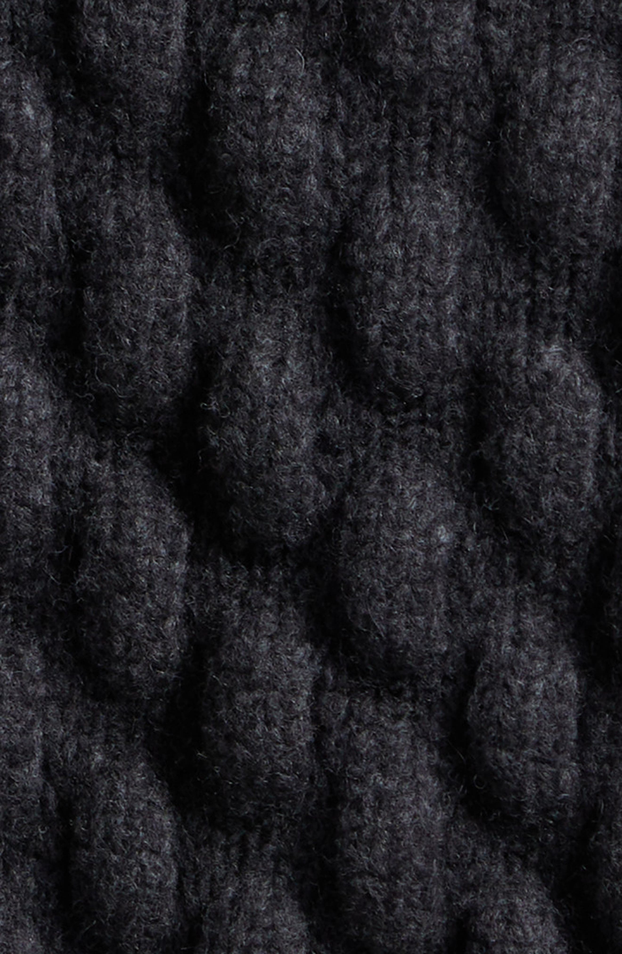 Simone Rocha Oversize Bubble Knit Alpaca Blend Sweater in Charcoal