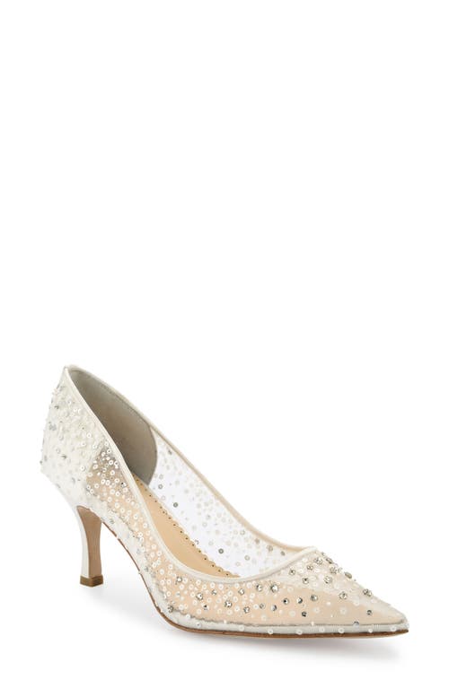 Bella Belle Evelyn Pointed Toe Pump in Ivory Silk