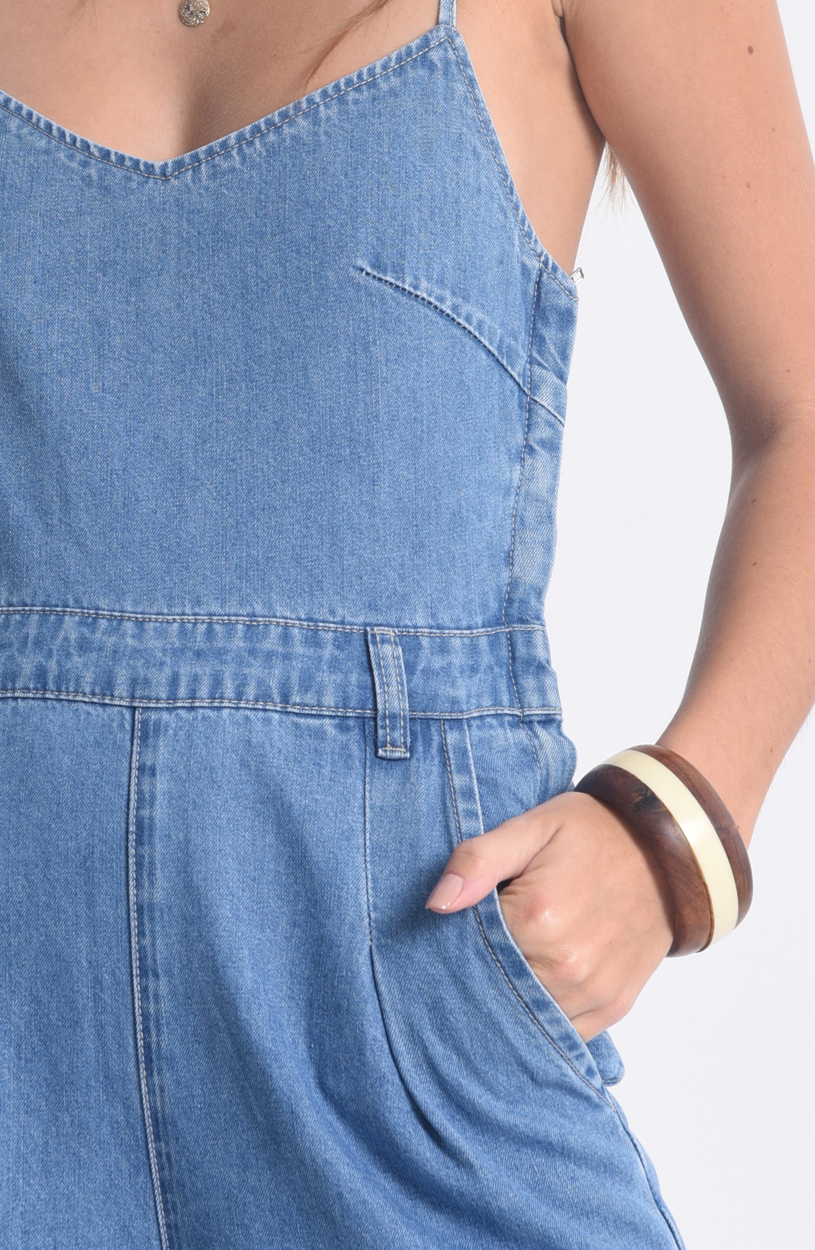 Molly Bracken Sleeveless Wide Leg Denim 