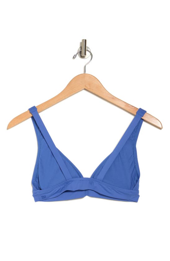 Shop Billabong Classic Solid Bikini Top In Moroccan Blue