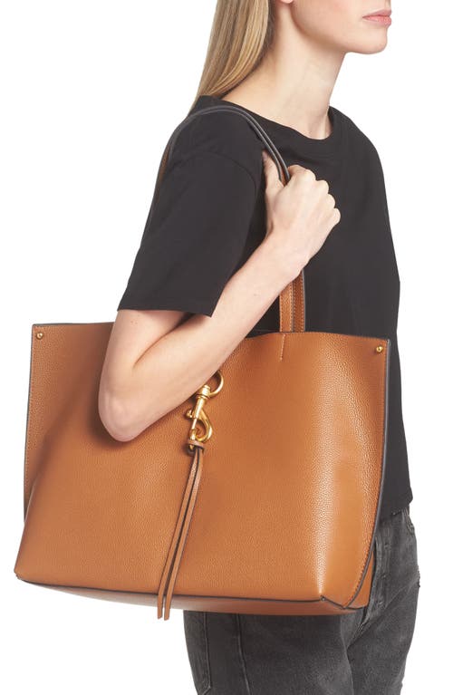 Shop Rebecca Minkoff Megan Leather Tote In Caramello/caramello