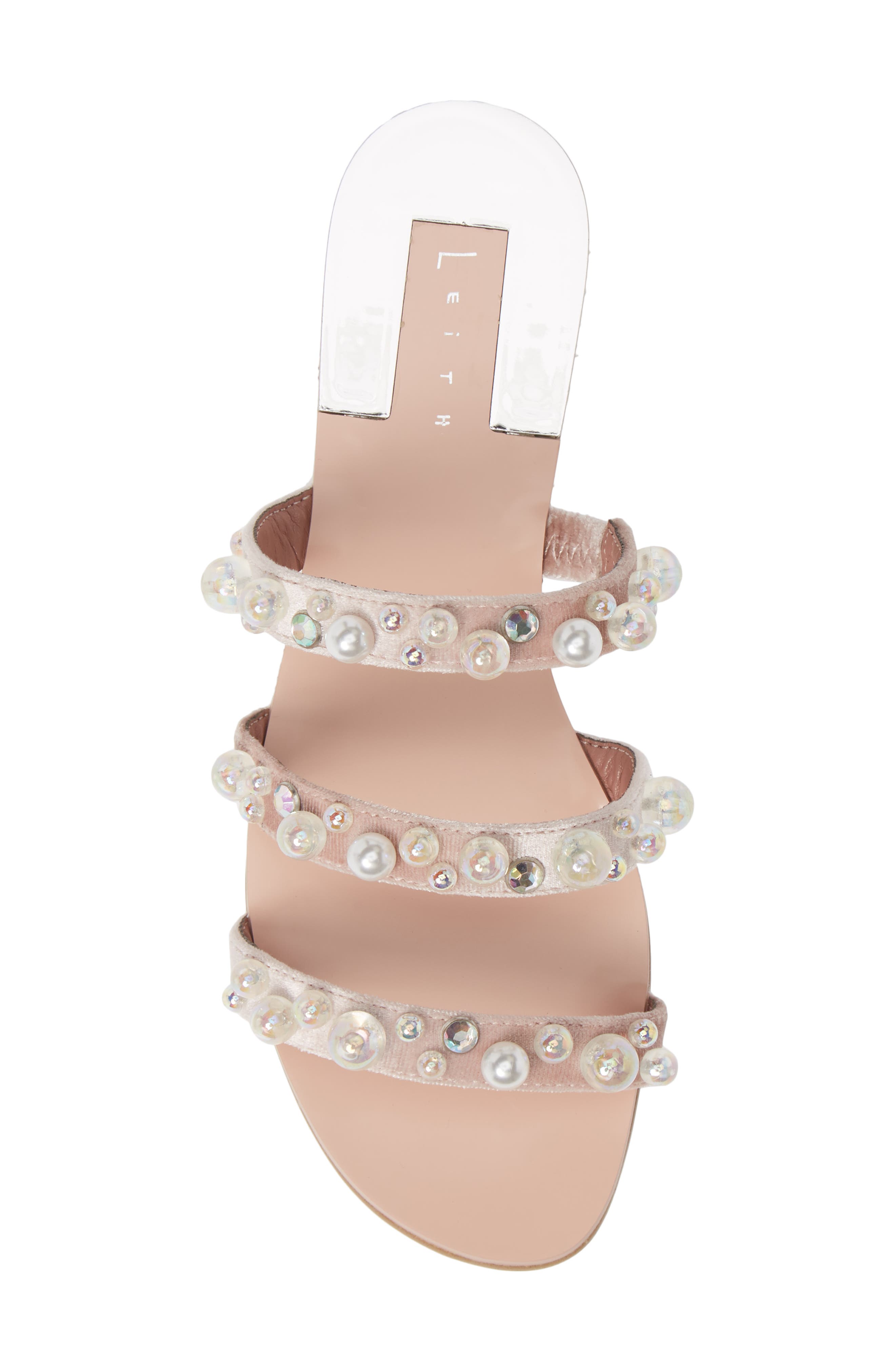 leith stunner embellished strappy slide sandal