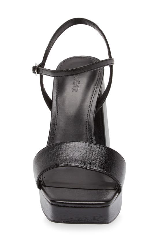 Shop Open Edit Noella Ankle Strap Platform Sandal In Black Metallic