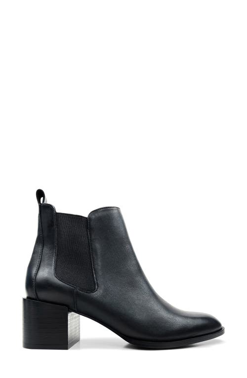 Melissa Pointed Toe Chelsea Boot in Black Leather