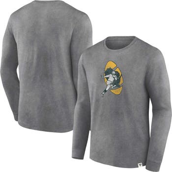 Men's Fanatics Branded Heather Charcoal Minnesota Wild Stacked Long Sleeve Hoodie T-Shirt Size: Small