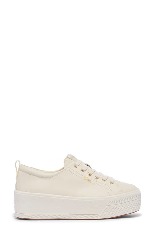 Keds ® Sklyer Platform Sneaker In Egret/champagne Leather