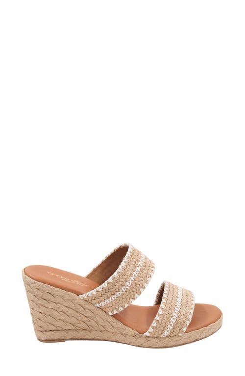 Shop Andre Assous André Assous Nolita Espadrille Wedge Sandal In Natural/white