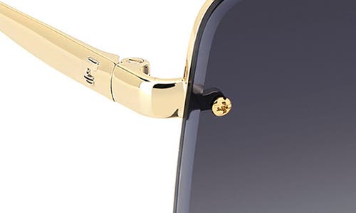Carrera Eyewear 61mm Rimless Rectangular Sunglasses In Gold Black/brown Blsp
