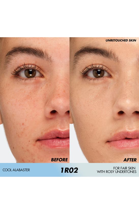 Make Up For Ever Hd Skin Hydra Glow Skin Care Foundation With Hyaluronic Acid In 1r02 - Cool Alabaster