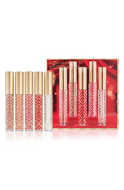 Shop Estée Lauder Magic Whispers 5-piece Holiday Lip Gloss Gift Set (limited Edition) $110 Value In No Color