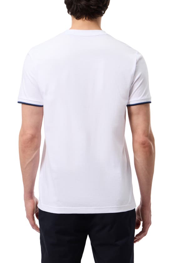Shop Psycho Bunny Houston Cotton T-shirt In White