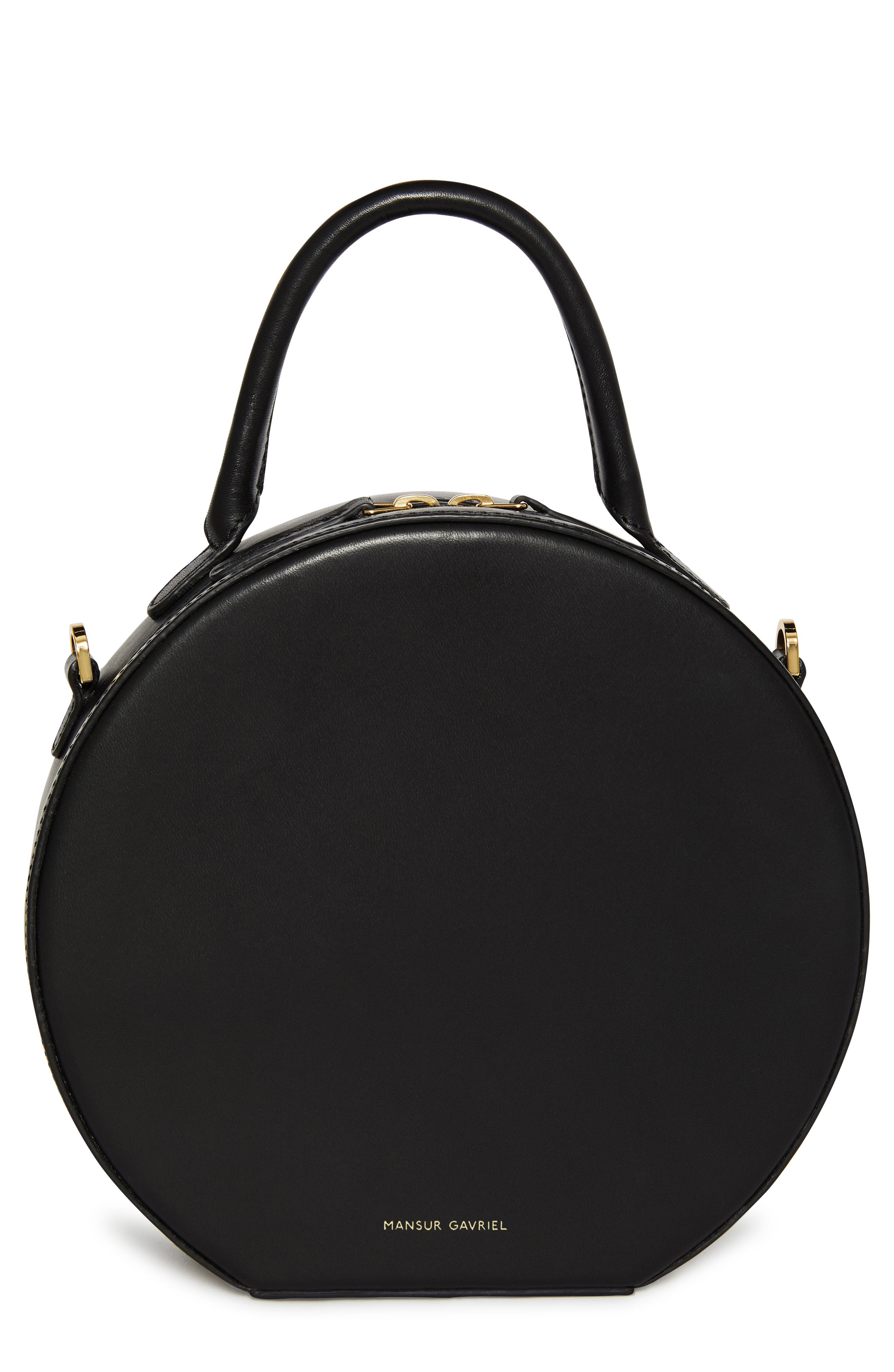 leather circle bag