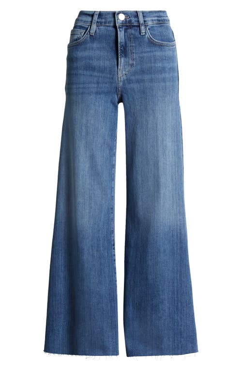 Frame Le Slim Palazzo Raw After Cropped Jeans In Daphne Blue