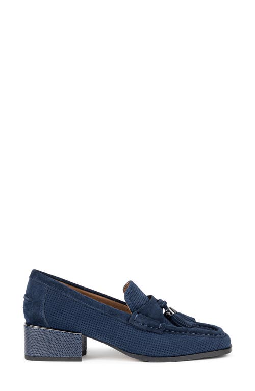 Shop Donald Pliner Moc Toe Tassel Loafer In Navy