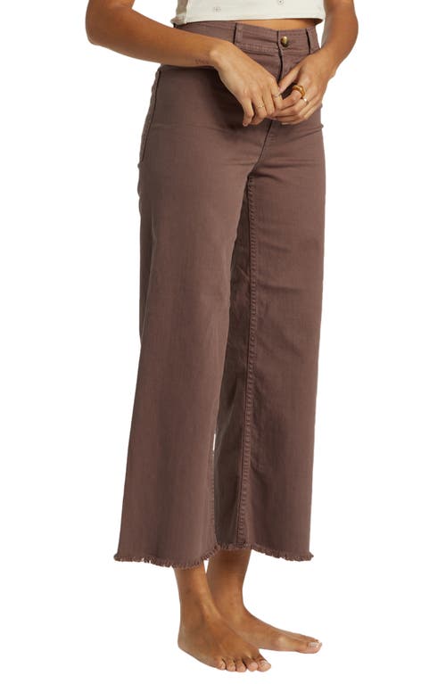 Shop Billabong Free Fall Stretch Crop Wide Leg Pants In Kona