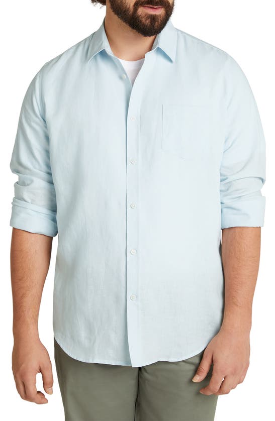 JOHNNY BIGG ANDERS LINEN & COTTON BUTTON-UP SHIRT