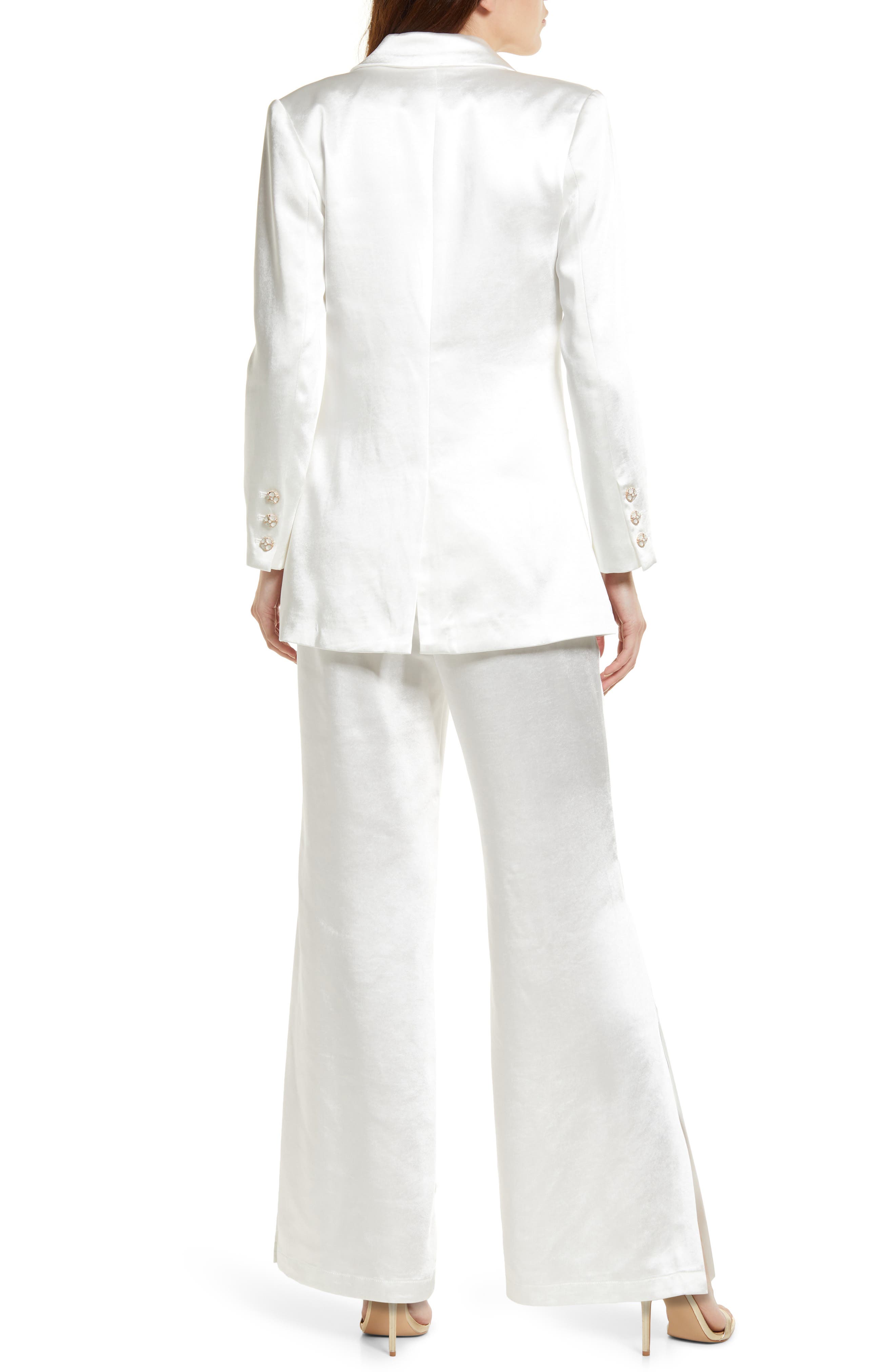 Elliatt Ridley Satin Blazer \u0026 Pants Set 