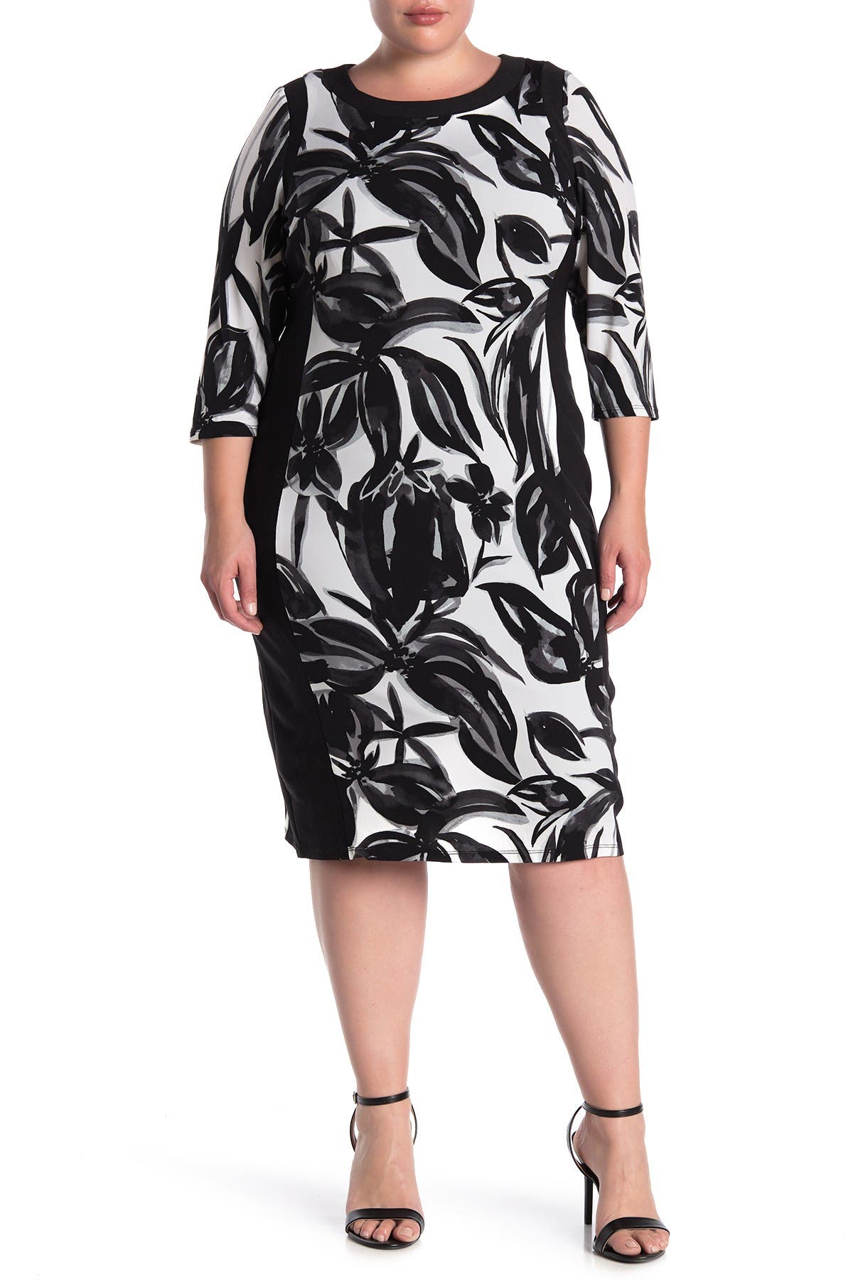 quarter sleeve dresses plus size