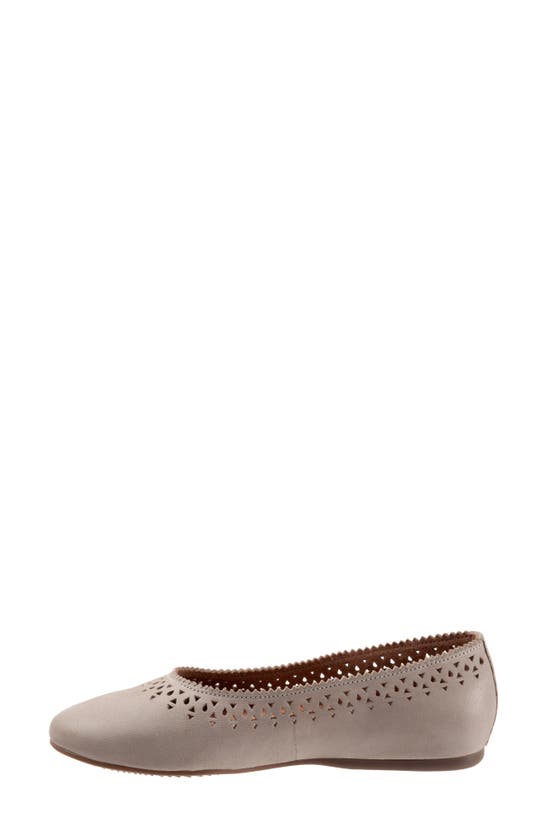 Shop Softwalk ® Selma Cutout Ballet Flat In Grey Nubuck