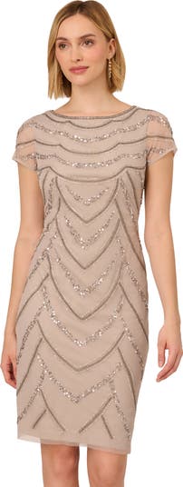 Adrianna papell beaded cocktail dress best sale