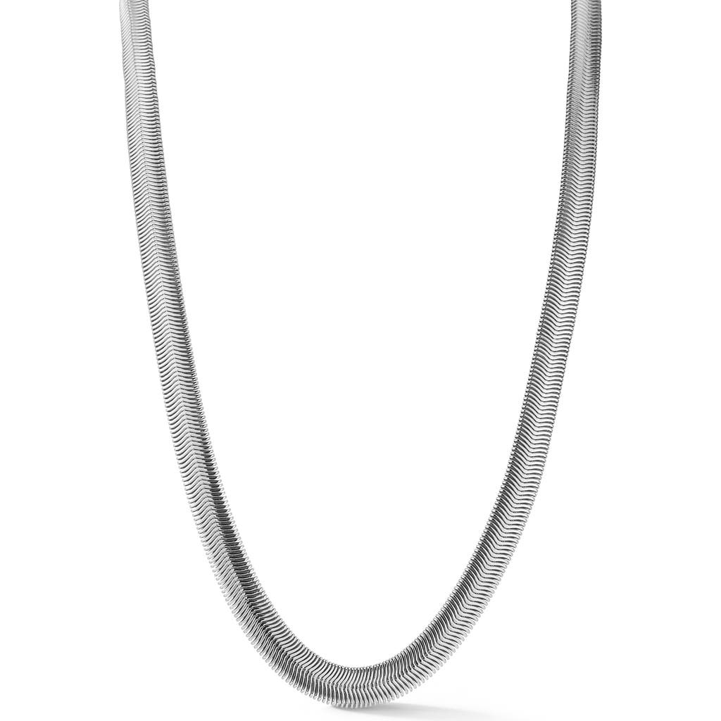 Shop Chloe & Madison Chloe And Madison 6mm Snake Chain Necklace In Silver