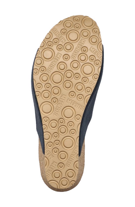 Mephisto Lisane Slide Sandal In Deep Blue Sandvel