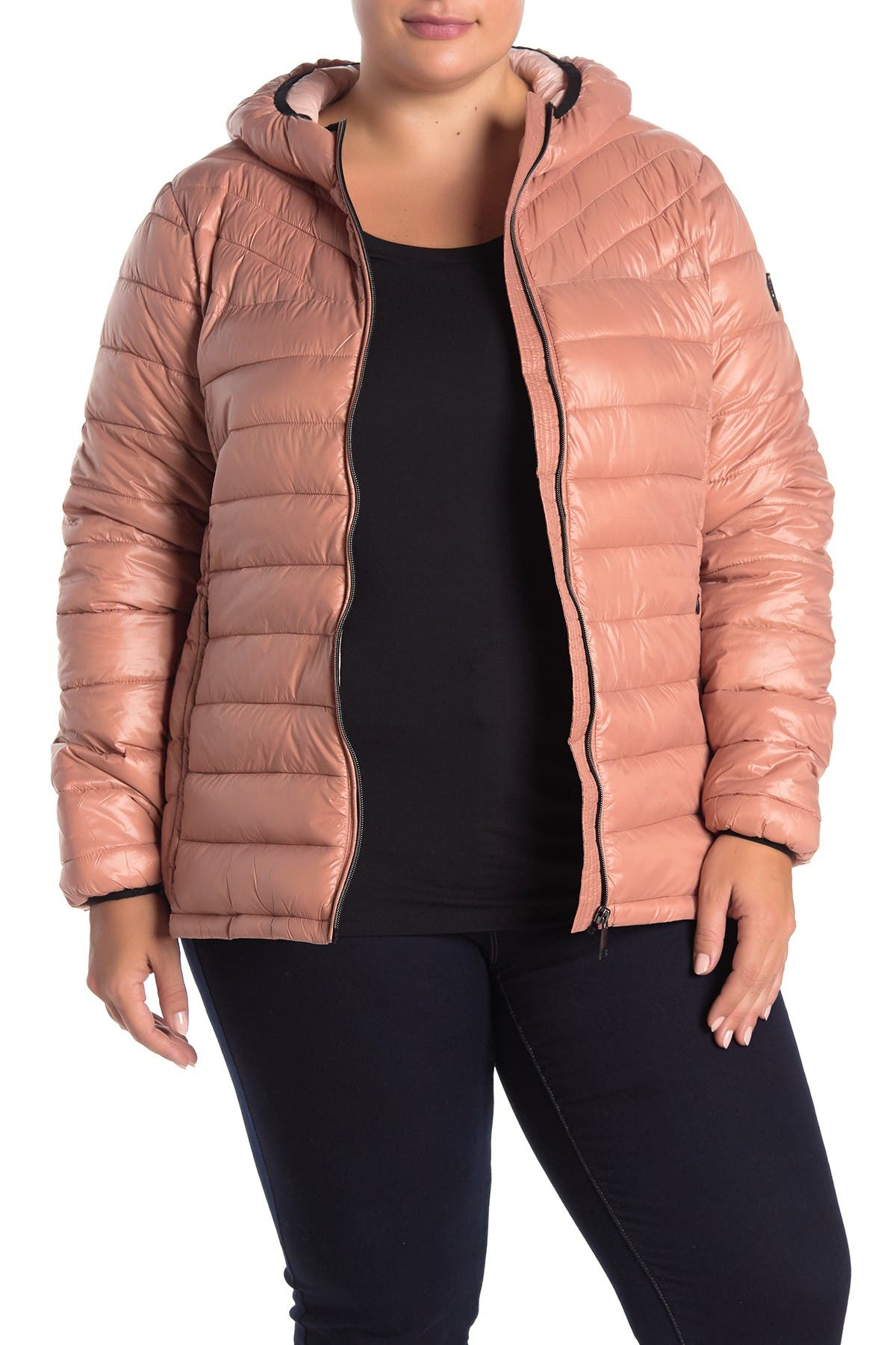 plus size lightweight puffer jacket