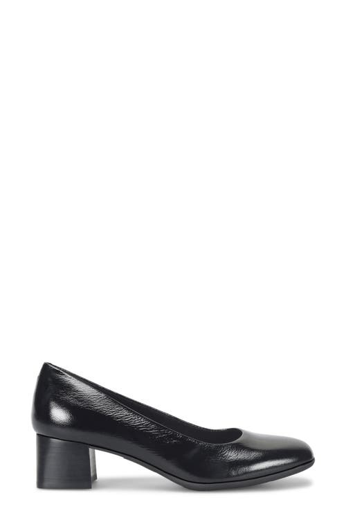 Comfortiva Peach Pump In Black Patent
