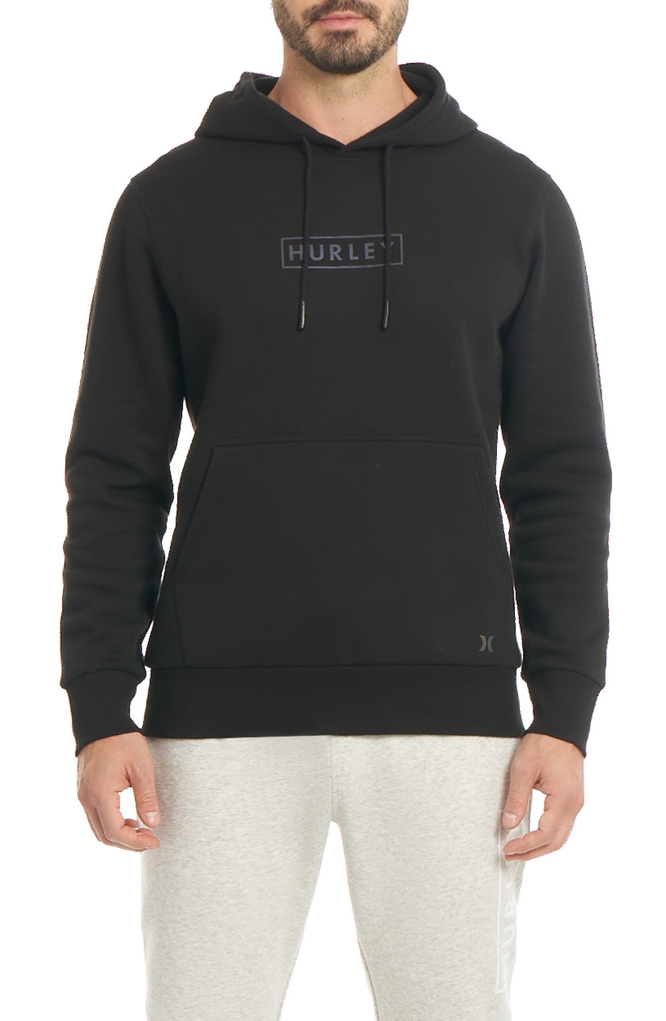 hurley hoodie black